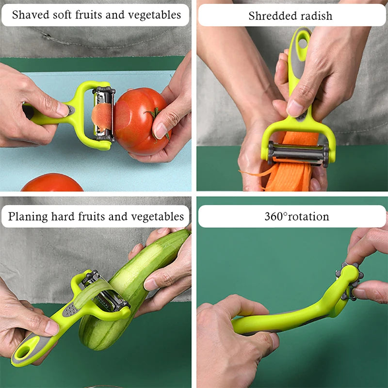 3-in-1 Gemüseschäler / Julienne + Sparschäler
